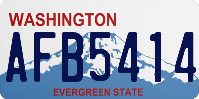 WA license plate AFB5414