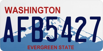 WA license plate AFB5427