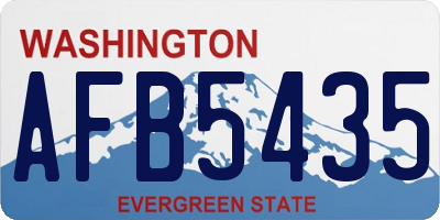WA license plate AFB5435