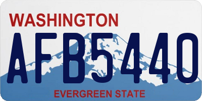 WA license plate AFB5440