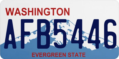 WA license plate AFB5446