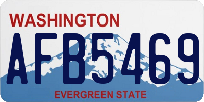 WA license plate AFB5469