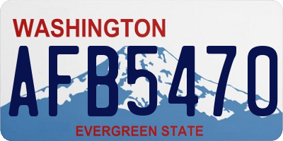 WA license plate AFB5470