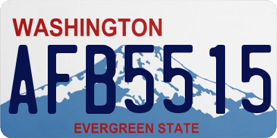 WA license plate AFB5515