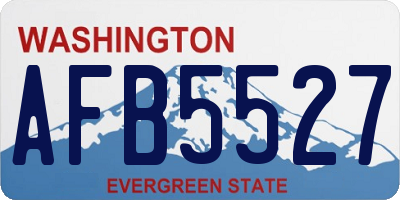 WA license plate AFB5527