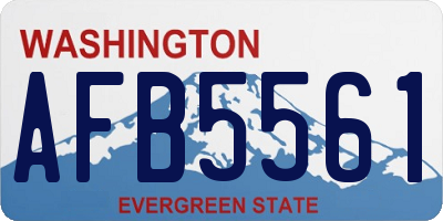WA license plate AFB5561