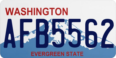 WA license plate AFB5562