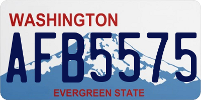 WA license plate AFB5575