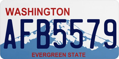 WA license plate AFB5579