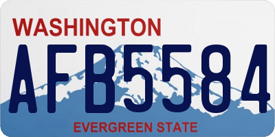 WA license plate AFB5584