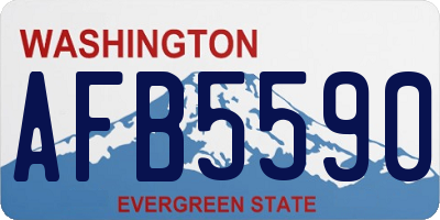 WA license plate AFB5590