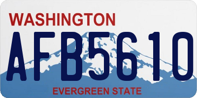 WA license plate AFB5610