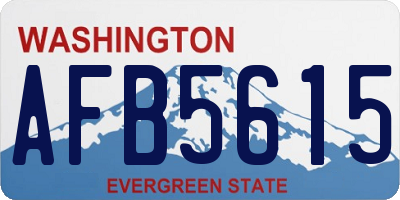 WA license plate AFB5615