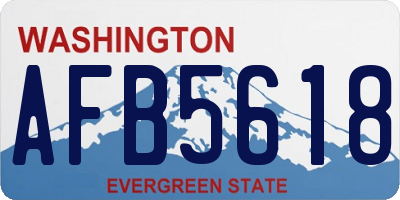 WA license plate AFB5618