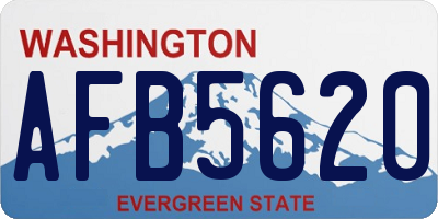 WA license plate AFB5620