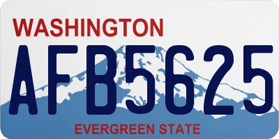 WA license plate AFB5625