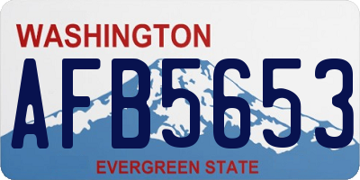 WA license plate AFB5653