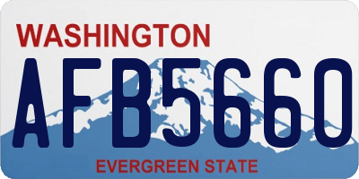 WA license plate AFB5660