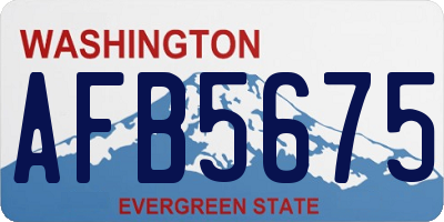 WA license plate AFB5675