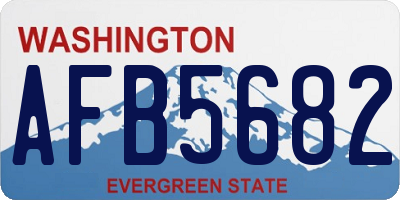 WA license plate AFB5682