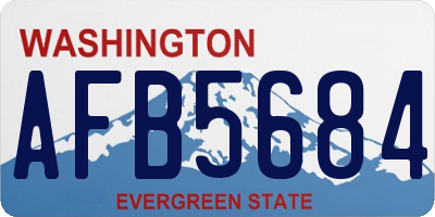 WA license plate AFB5684