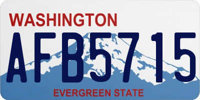 WA license plate AFB5715