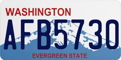 WA license plate AFB5730