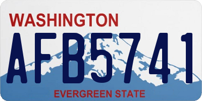 WA license plate AFB5741
