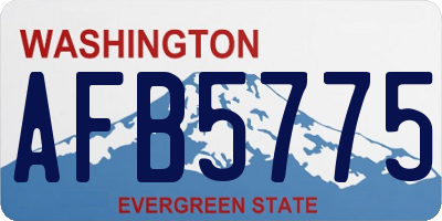 WA license plate AFB5775
