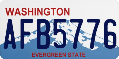 WA license plate AFB5776
