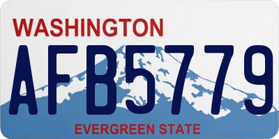 WA license plate AFB5779