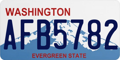 WA license plate AFB5782