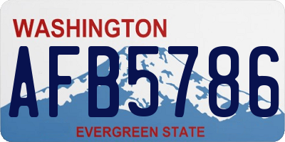 WA license plate AFB5786