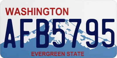 WA license plate AFB5795