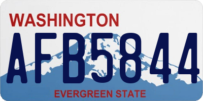 WA license plate AFB5844