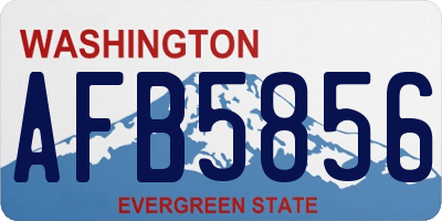 WA license plate AFB5856