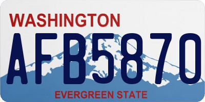 WA license plate AFB5870