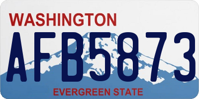 WA license plate AFB5873