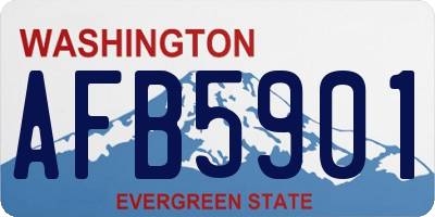 WA license plate AFB5901
