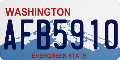 WA license plate AFB5910