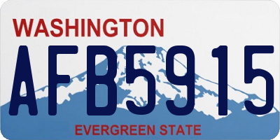 WA license plate AFB5915