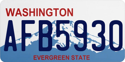 WA license plate AFB5930