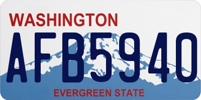 WA license plate AFB5940