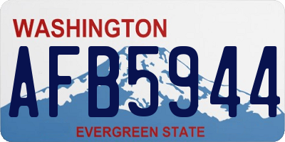 WA license plate AFB5944