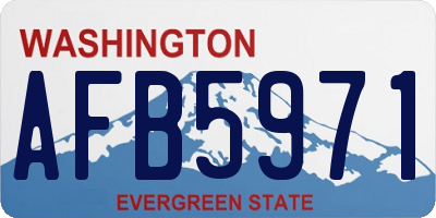 WA license plate AFB5971