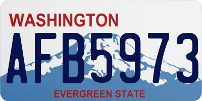 WA license plate AFB5973
