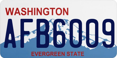 WA license plate AFB6009