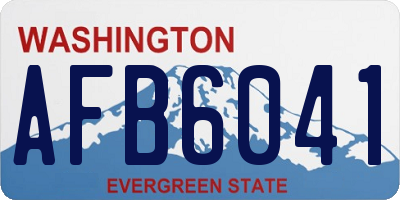 WA license plate AFB6041