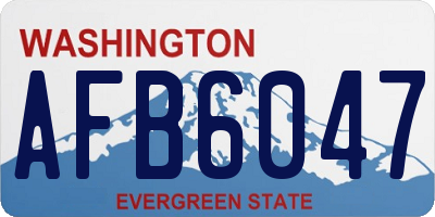 WA license plate AFB6047