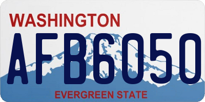 WA license plate AFB6050